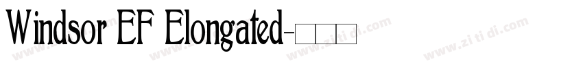Windsor EF Elongated字体转换